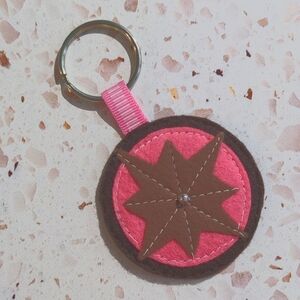 Not All Who Wander Are Lost Key Fob Handcrafted Felt Applique with Bead | New #6